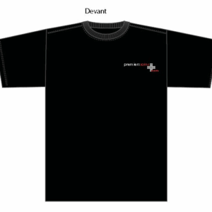 Premierssoins.com - Chandail T-shirt (Logo Points) noir grand