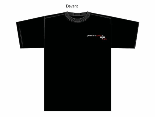 Premierssoins.com - Chandail T-shirt (Logo Points) noir grand