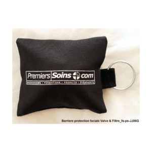 Masque de poche porte clefs pour RCR, avec valve et filtre (PREMIERS SOINS.com)