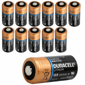 Batterie Lithium 123 (Duracell ULTRA) pour Défibrillateur DEA Zoll AED Plus (Paquet de 10)