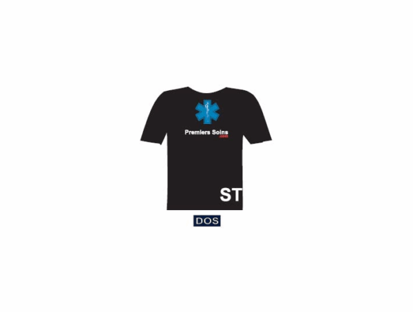 Premierssoins.com - Chandail T-shirt (Logo original Staff) noir petit – Image 2