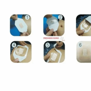 Pansement adhésif transparent, fenêtre avec étiquette (2 3/8 pouces x 2 3/4 pouces) boîte de 100