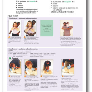 Affiche 2: Obstruction des voies respiratoires (24 pouces x 36 pouces) Croix-Rouge