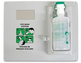 Station de douche oculaire simple - Plaque et la bouteille (32 onces)