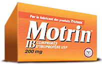 Motrin - Ibuprofène 200mg (50 comprimés)