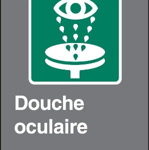 Enseigne mural - Douche oculaire (9 1/2 pouces X 9 1/2 pouces)