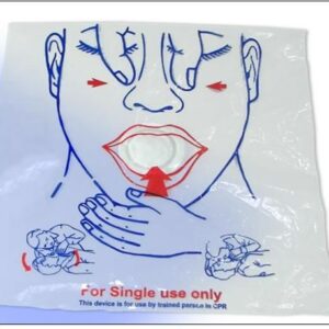 Protecteur facial de pratique avec filtre protecteur pour RCR (100 unités par paquet) -avec dessin-