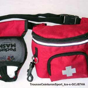 Premierssoins.com - Trousse de premiers soins vide (Couleur Rouge - Ceinturon - Modèle Sport)