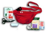 Croix Rouge - Trousse de premiers soins remplie (Couleur Rouge - Ceinturon - Modèle Sport)