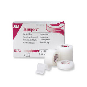 3M Transpore - Ruban adhésif transparent pour bandages (2 pouces x 10 verges) à l'unité