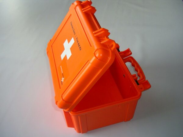 PREMIERS SOINS.com - Trousse Nautique - Boitier ABS Résistant à l'eau (Modèle # 5500-40 - avec valve - avec rembourrage)