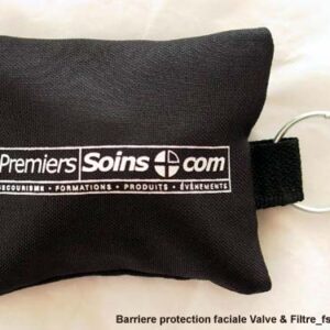Masque de poche porte clefs pour RCR, avec valve, filtre et gants