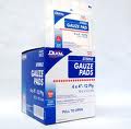 Compresse de gaze stérile (4 pouces x 4 pouces, 1 unité par enveloppe)-boite de 100