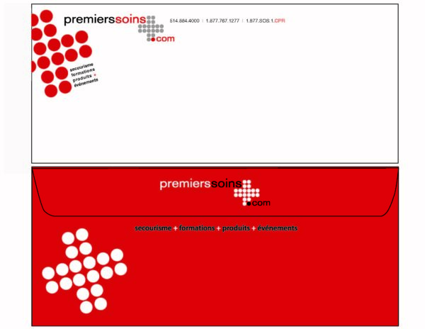 Premierssoins.com Enveloppe couleur #10 sans fenêtre, Can-USA