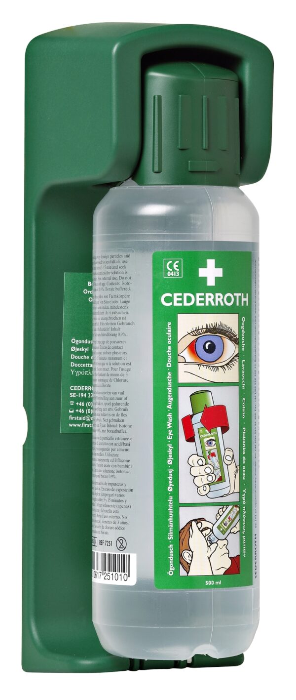 Braquette murale pour douche oculaire CEDERROTH 500ml #3PS-160