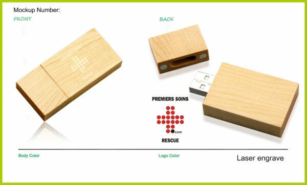 Clef USB PREMIERS SOINS.com gravé 1G ou plus selon la disponibilité