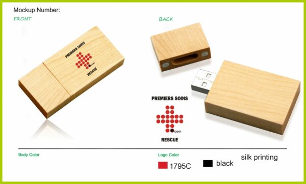 Clef USB PREMIERS SOINS.com imprimé 1G ou plus selon la disponibilité