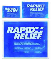 Rapid Relief - Compresse Gel Froide/Chaude Réutilisable Avec Gel Form-Fit (6 pouces x 11 pouces)