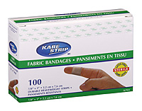Pansement adhésif régulier en tissus (7/8 pouces x 3 pouces - 100 unités par paquet) hypoallergene