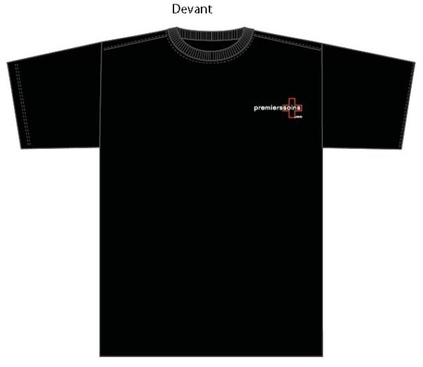 Premierssoins.com - Chandail T-Shirt (Croix en ligne rouge)