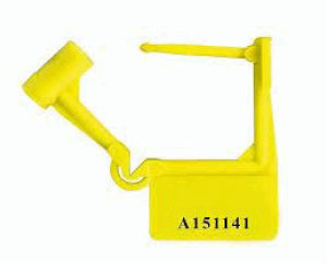 Sceaux de sécurité jaune numéroté Spring-lok  (paquet de 25)