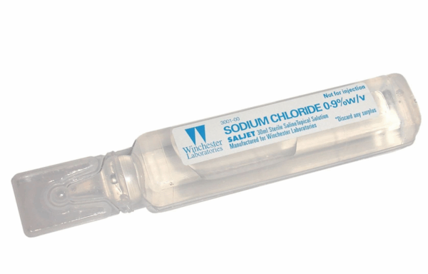 Solution d'irrigation NaCl 0.9% stérile, Ampoules 30ml,  40/pqt – Image 2