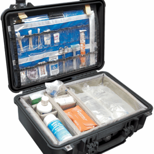 Pelican 1500EMS - Coffret étanche avec Compartiments/séparateurs (Choix de couleur) noir